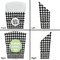 Houndstooth French Fry Favor Box - Front & Back View
