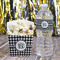 Houndstooth French Fry Favor Box - w/ Water Bottle