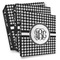 Houndstooth 3 Ring Binder - Full Wrap (Personalized)