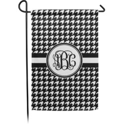 Houndstooth Small Garden Flag - Double Sided w/ Monograms