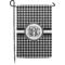 Houndstooth Small Garden Flag - Double Sided w/ Monograms