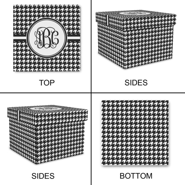 Houndstooth Gift Boxes with Lid - Canvas Wrapped - Medium - Approval