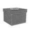 Houndstooth Gift Boxes with Lid - Canvas Wrapped - Medium - Front/Main