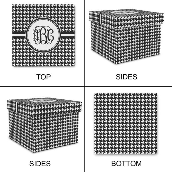 Houndstooth Gift Boxes with Lid - Canvas Wrapped - X-Large - Approval