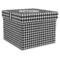 Houndstooth Gift Box with Lid - Canvas Wrapped - X-Large (Personalized)