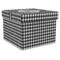 Houndstooth Gift Box with Lid - Canvas Wrapped - XX-Large (Personalized)