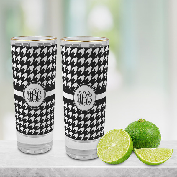 Houndstooth Glass Shot Glass - 2 oz - LIFESTYLE