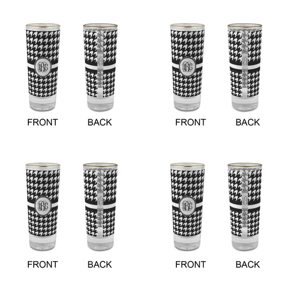 Houndstooth Glass Shot Glass - 2 oz - Set of 4 - APPROVAL