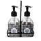 Houndstooth Glass Soap Lotion Bottle