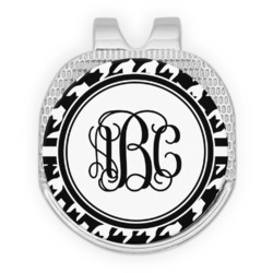 Houndstooth Golf Ball Marker - Hat Clip - Silver