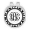 Houndstooth Golf Ball Marker - Hat Clip - Silver