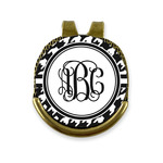 Houndstooth Golf Ball Marker - Hat Clip - Gold