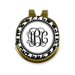 Houndstooth Golf Ball Marker - Hat Clip - Gold