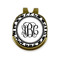 Houndstooth Golf Ball Marker - Hat Clip - Gold