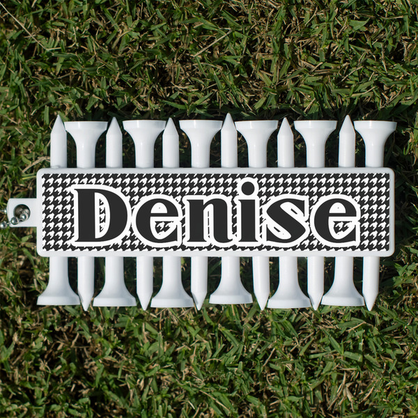 Custom Houndstooth Golf Tees & Ball Markers Set (Personalized)