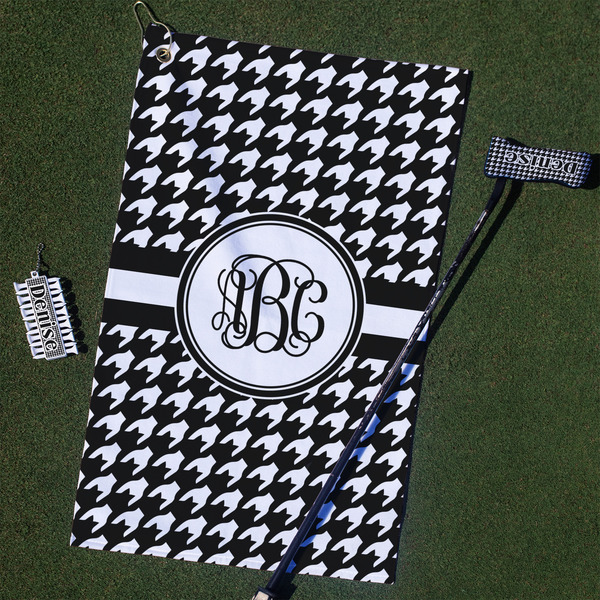 Custom Houndstooth Golf Towel Gift Set (Personalized)