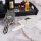 Houndstooth Hair Brush - With Hand Mirror