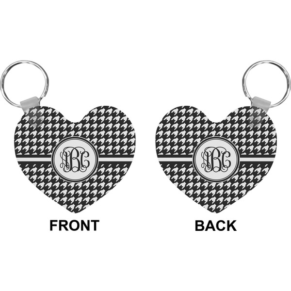Houndstooth Heart Keychain (Front + Back)