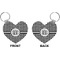 Houndstooth Heart Keychain (Front + Back)