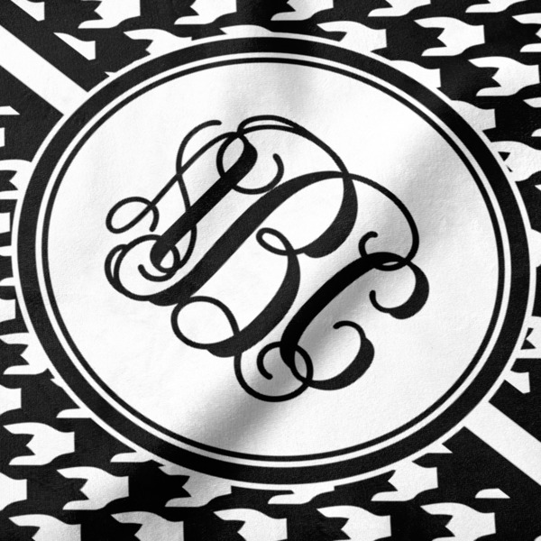 Houndstooth Hooded Baby Towel- Detail Close Up