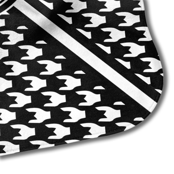 Houndstooth Hooded Baby Towel- Detail Corner