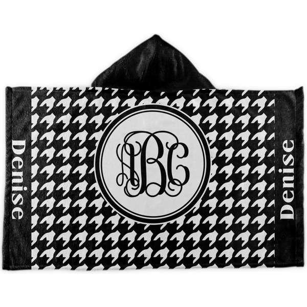 Custom Houndstooth Kids Hooded Towel (Personalized)