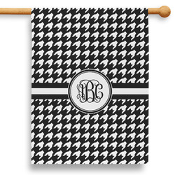Houndstooth 28" House Flag - Double Sided (Personalized)