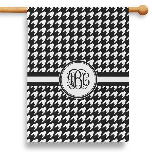 Custom Houndstooth 28" House Flag (Personalized)