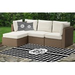 Houndstooth Indoor / Outdoor Rug - Custom Size w/ Monogram