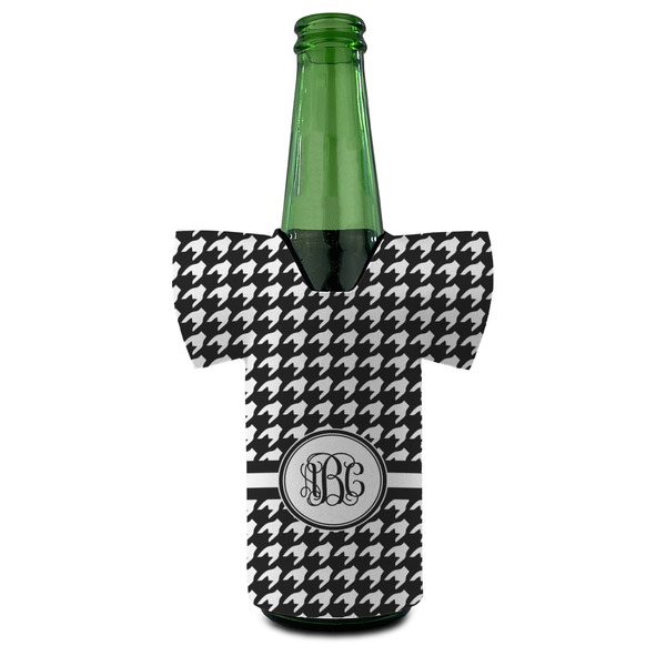 Houndstooth Jersey Bottle Cooler - Set of 4 - FRONT (on bottle)