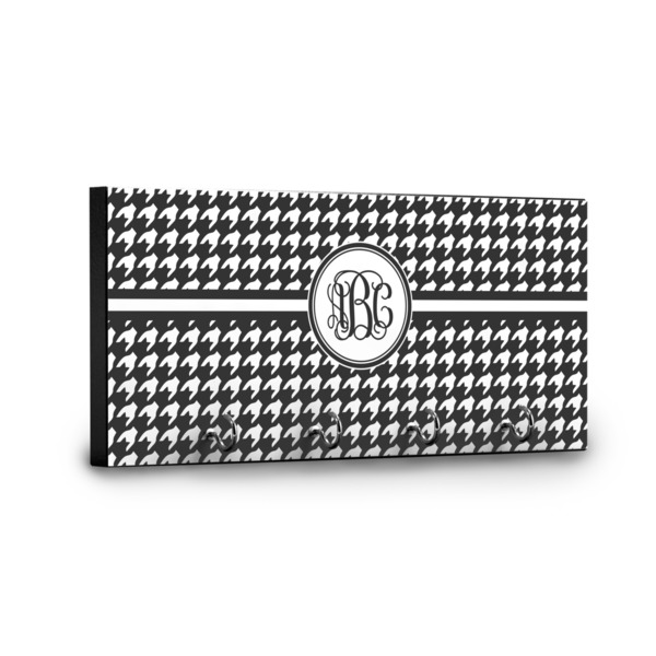 Houndstooth Key Hanger - Front View with Hooks