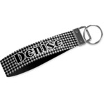 Houndstooth Webbing Keychain Fob - Small (Personalized)
