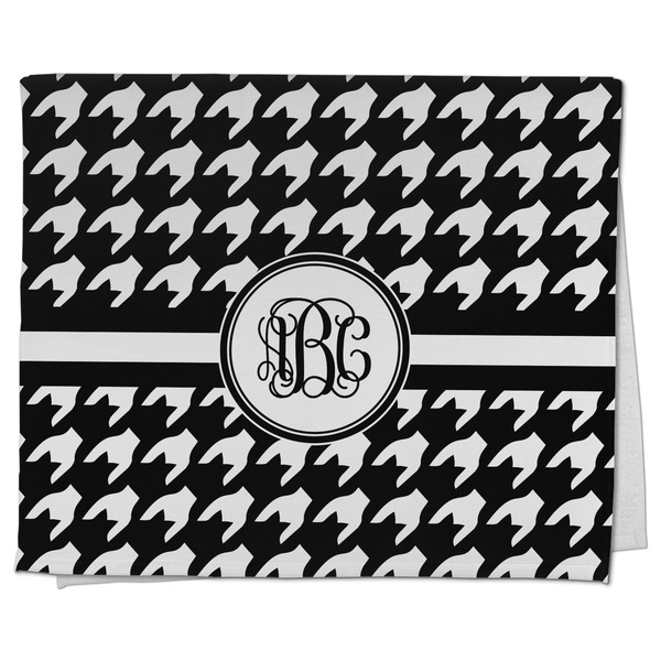 Custom Houndstooth Kitchen Towel - Poly Cotton w/ Monograms
