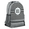 Houndstooth Large Backpack - Gray - Angled View