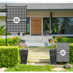 Houndstooth Large Garden Flag - Single Sided (Personalized)