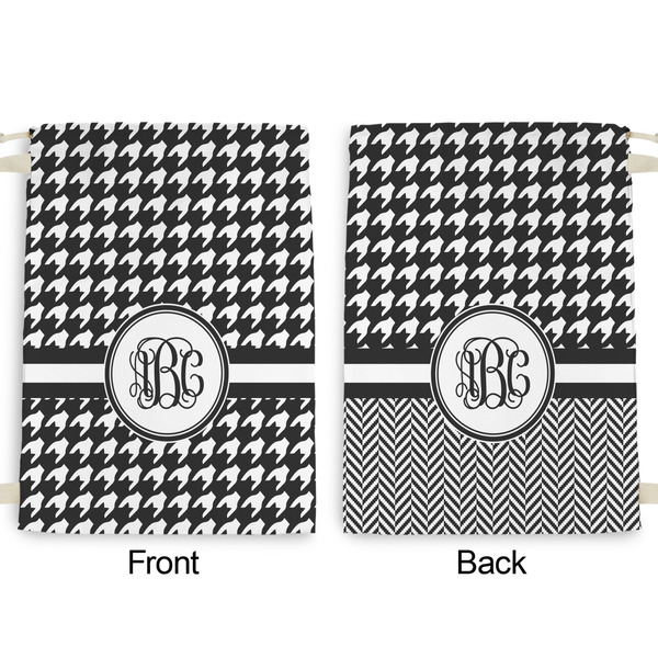 Houndstooth Large Laundry Bag - Front & Back View