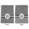 Houndstooth Large Laundry Bag - Front & Back View