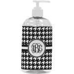 Houndstooth Plastic Soap / Lotion Dispenser (16 oz - Large - White) (Personalized)