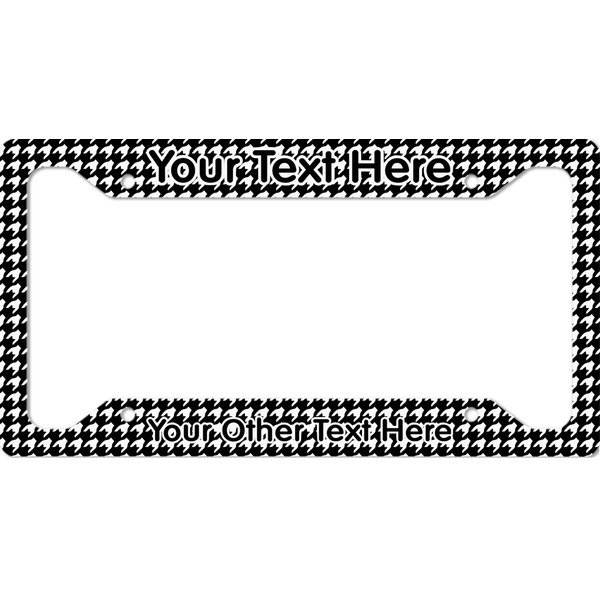 Custom Houndstooth License Plate Frame - Style A (Personalized)