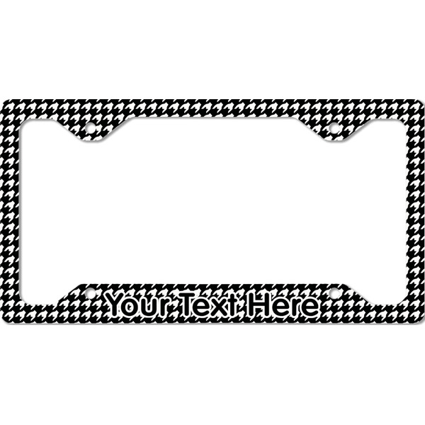 Custom Houndstooth License Plate Frame - Style C (Personalized)