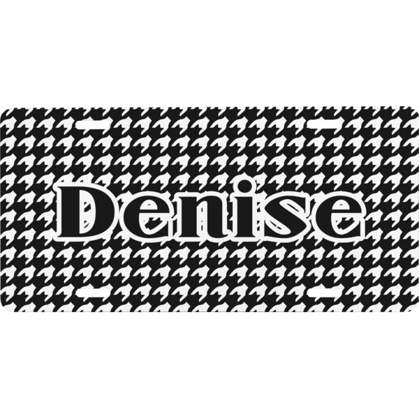 Custom Houndstooth Front License Plate (Personalized)
