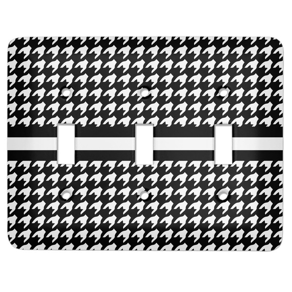 Custom Houndstooth Light Switch Cover (3 Toggle Plate)