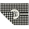 Houndstooth Double-Sided Linen Placemat - Single w/ Monogram