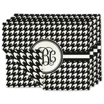 Houndstooth Double-Sided Linen Placemat - Set of 4 w/ Monogram