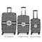 Houndstooth Luggage Bags all sizes - With Handle