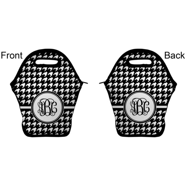 Houndstooth Lunch Bag - Front and Back