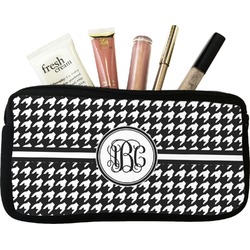 Houndstooth Makeup / Cosmetic Bag - Small (Personalized)