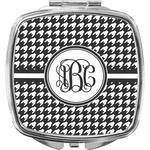 Houndstooth Compact Makeup Mirror (Personalized)