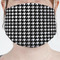 Houndstooth Mask - Pleated (new) Front View on Girl