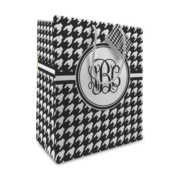 Custom Houndstooth Medium Gift Bag (Personalized)